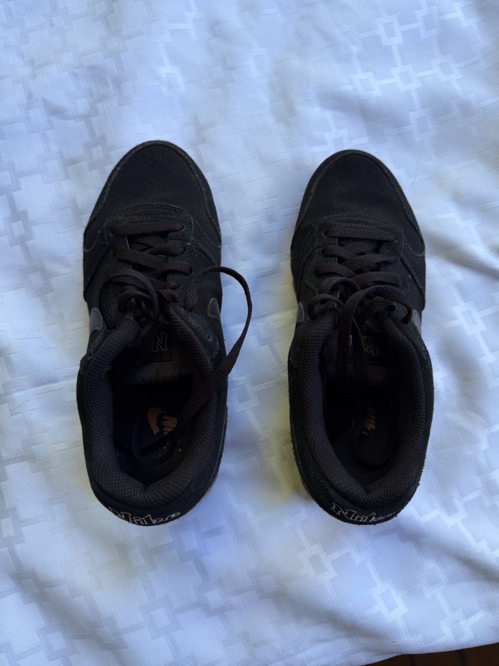 Nike Black Suede Low-Top Sneakers